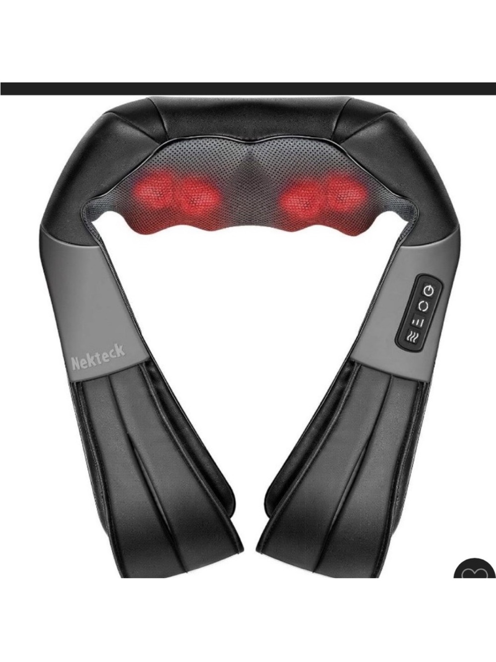 NEKTECK Shiatsu Neck & Back Massager w/Heat in Carrying Bag NWB 🎁FATHERS DAY GFT - Picture 9 of 15